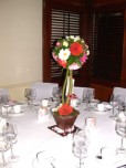 Topiary tree centrepiece, wedding Alphen Hotel